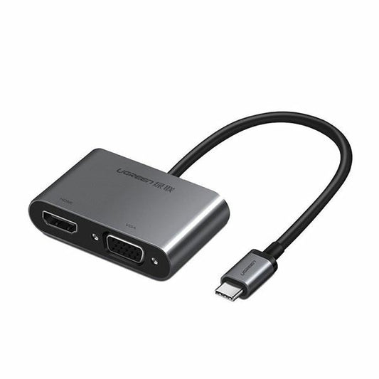 Buy Ugreen 50505 Type-C Male to HDMI &amp; VGA Female Converter - Gray from Vmart in Pakistan