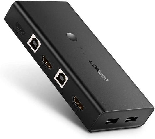 Buy Ugreen 50744 KVM Switch 2 In 1 Out 4K HDMI Switcher Box from Vmart in Pakistan