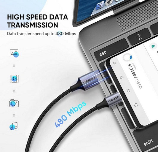 Buy Ugreen 60126 USB C to USB A Quick Charging Cable 1m from Vmart in Pakistan