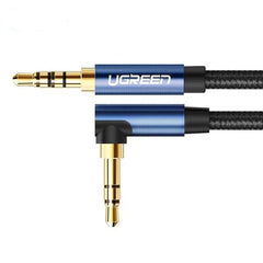 Ugreen 60180 3.5mm Male to 3.5mm Angled Male Braided Audio Cable 1.5m