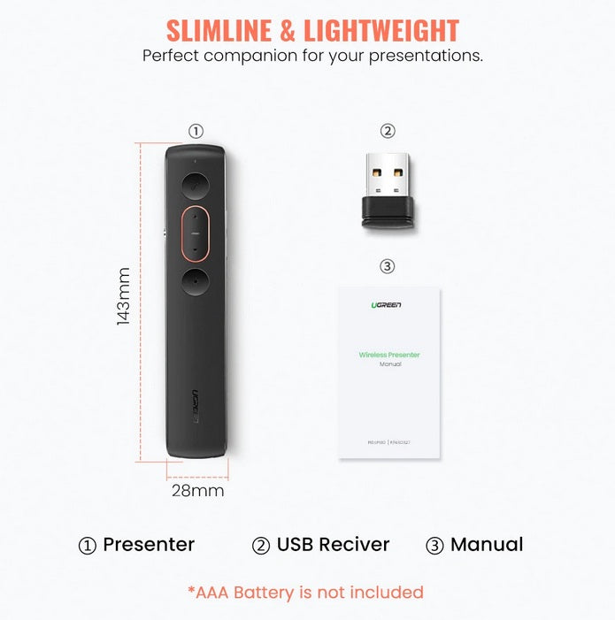 Ugreen 60327 Office Wireless Presentation Remote