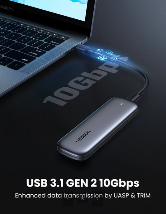 Buy Ugreen 60354 M.2 NVMe SSD USB C Enclosure from Vmart in Pakistan