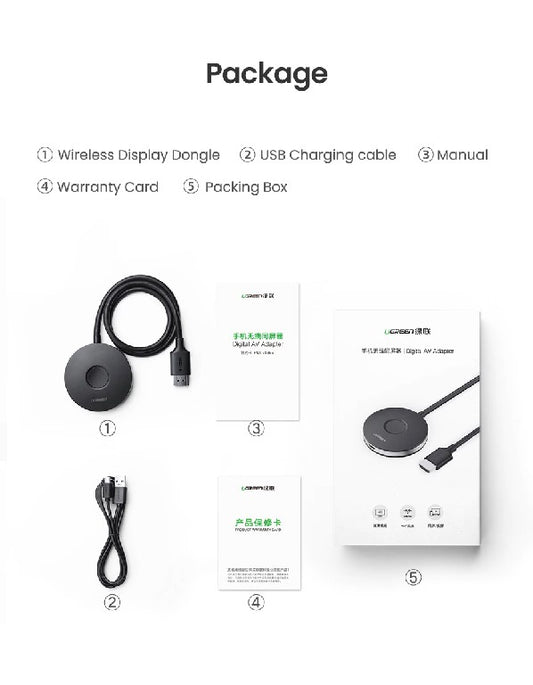 Buy Ugreen 60356 HDMI Wireless Display Receiver from Vmart in Pakistan