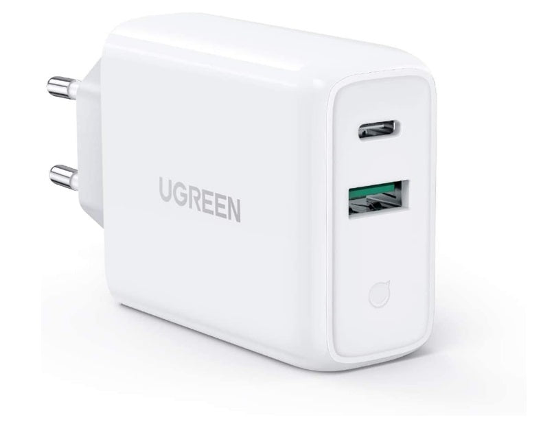 Ugreen 60468 36W USB A and Type C Charger - White