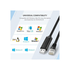 Buy Ugreen 60813 USB To RJ45 Console Cable - 3m from Vmart in Pakistan