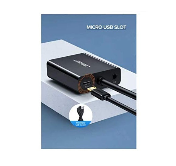 Ugreen 60814 VGA to HDMI Converter with Audio and Power Supply