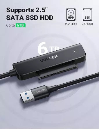 Ugreen 70609 USB 3.0 to 2.5" SATA Converter 50cm