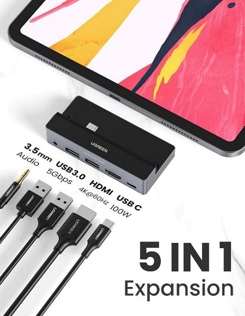 Ugreen 70688 5 in 1 USB C Hub for iPad Pro