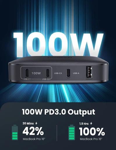 Buy Ugreen 70870 100W USB C Desktop Charger - 4 Ports from Vmart in Pakistan