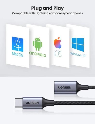 Ugreen 70953 USB C to Lightning Audio Adapter