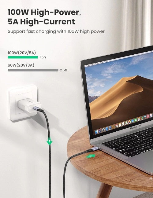 Buy Ugreen 80150 100W PD USB C to C Cable 1m from Vmart in Pakistan