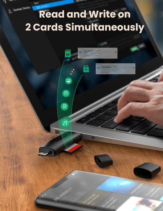 Buy Ugreen 80191 2-in-1 USB A &amp; USB C Card Reader from Vmart in Pakistan