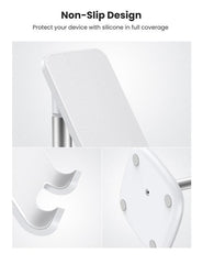 Ugreen 80358 Height Adjustable Desk Phone Holder - White