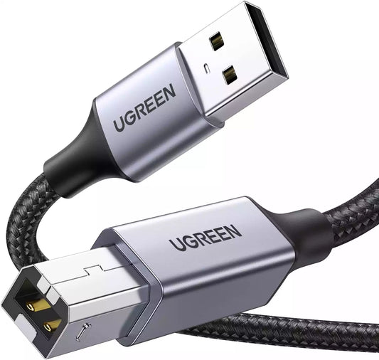 Buy Ugreen 80803 USB-A Male to USB-B 2.0 Printer Cable Alu Case with Braid 2m -Black from Vmart in Pakistan