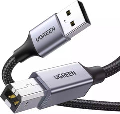 Ugreen 80803 USB-A Male to USB-B 2.0 Printer Cable Alu Case with Braid 2m -Black