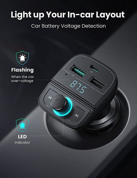 Buy Ugreen 80910 Bluetooth FM Transmitter Car Adaptor from Vmart in Pakistan