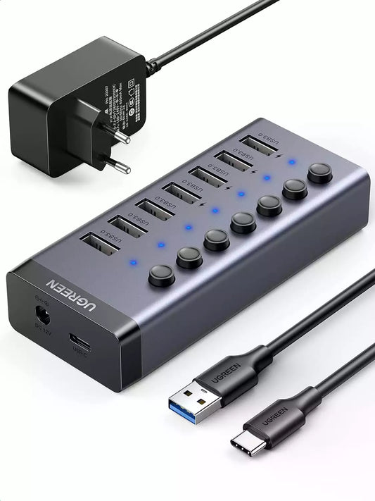 Buy Ugreen 90307 USB Hub 7 Port with Independent Switch from Vmart in Pakistan