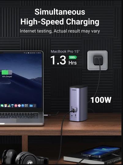 Ugreen 90325 USB C Triple Display Docking Station (12-in-1)