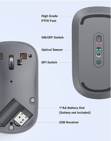 Buy Ugreen 90373 Portable Wireless Mouse - Grey from Vmart in Pakistan