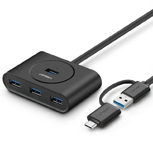 Buy Ugreen 4 Ports USB 3.0 Hub With Type-C USB 3.1 OTG Adapter Converter from Vmart in Pakistan