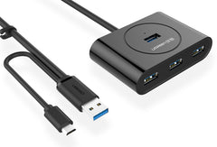 Ugreen 4 Ports USB 3.0 Hub With Type-C USB 3.1 OTG Adapter Converter