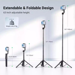 Ugreen 15062 LP586 Selfie Stick Tripod Stand With Bluetooth Remote 1.5m