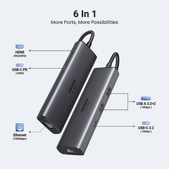 Buy Ugreen 45000 6-in-1 Multifunctional USB-C Hub from Vmart in Pakistan