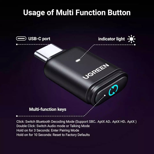 Buy Ugreen 45008 USB-C Bluetooth 5.3 Audio Adapter from Vmart in Pakistan