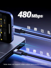 Buy Ugreen 45064 100W Type-C to Type-C PD Fast Charging Nylon Braided Cable 2m from Vmart in Pakistan