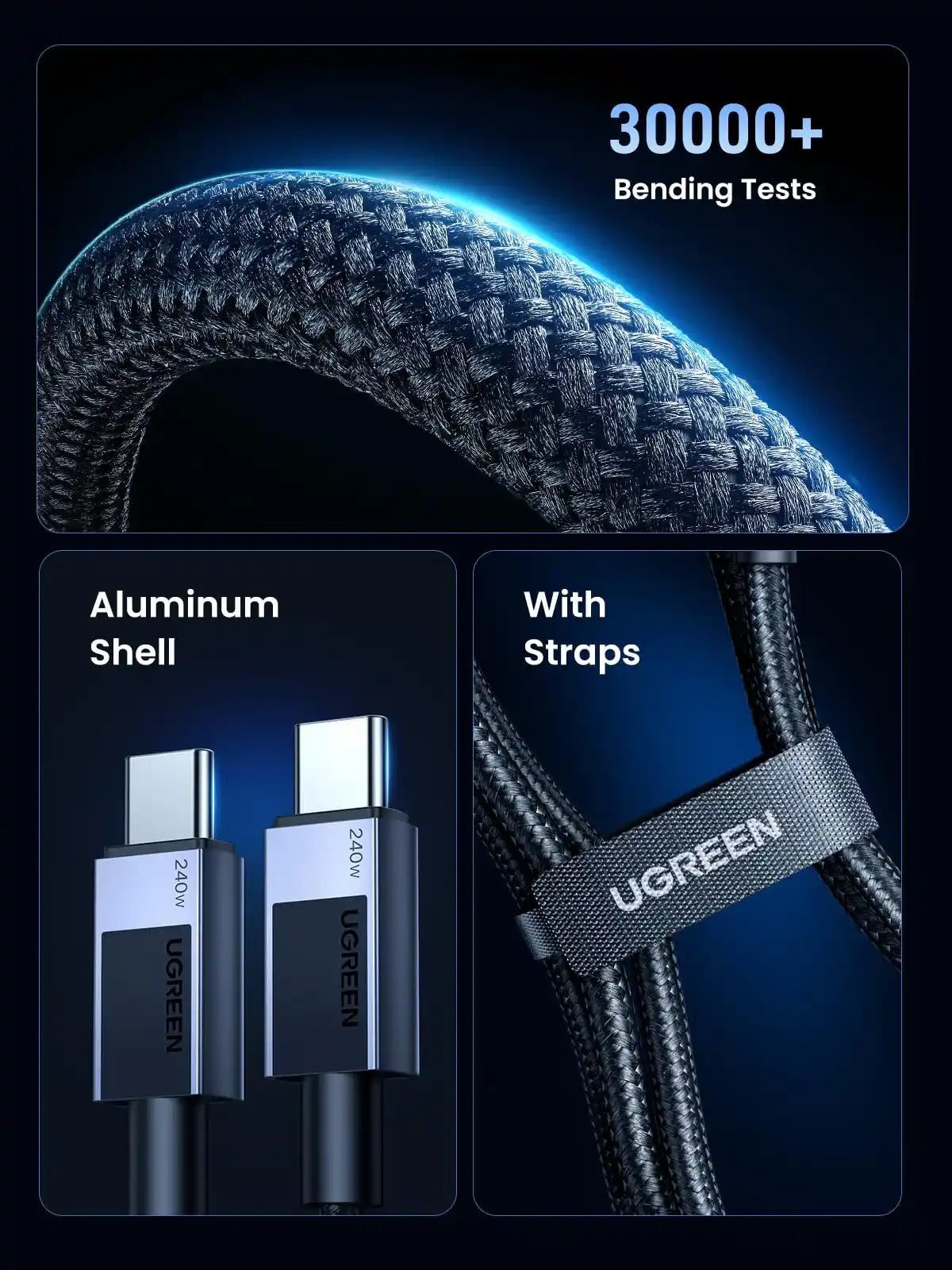 Buy Ugreen 45068 240W USB C to USB C Cable 2m Vmart in Pakistan
