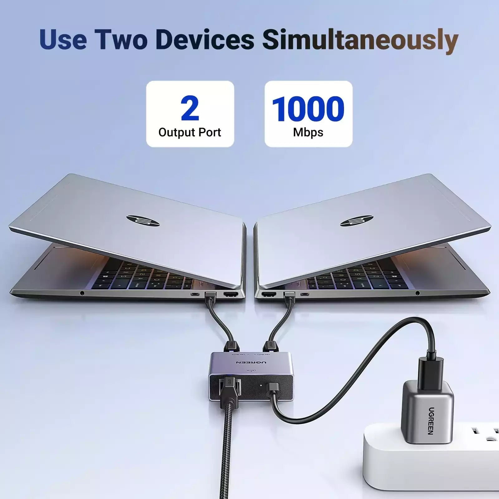 Buy Ugreen 45311 1 to 2 1000Mbps LAN Splitter from Vmart in Pakistan