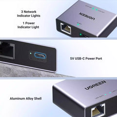 Buy Ugreen 45311 1 to 2 1000Mbps LAN Splitter from Vmart in Pakistan