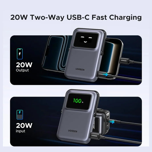 Buy Ugreen 45327 Uno Magnetic Wireless Power Bank 10000mAh from Vmart in Pakistan