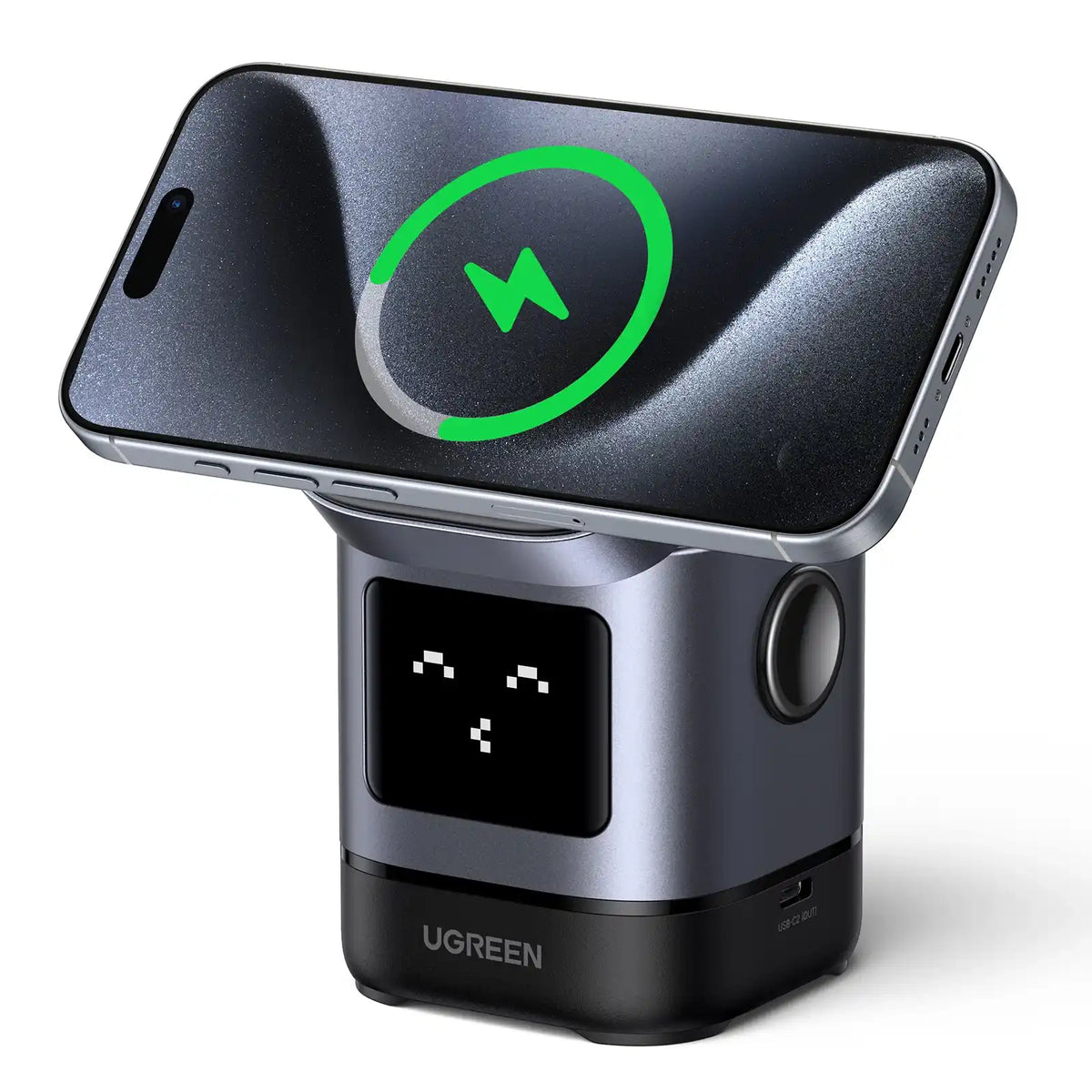 Buy Ugreen 45775 2-in-1 UNO Series Qi2 Magnetic Station Wireless Charger from Vmart in Pakistan