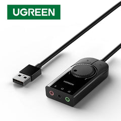 Buy Ugreen 50599 USB 2.0 Sound Card with Mic & Speaker 1m from Vmart in Pakistan