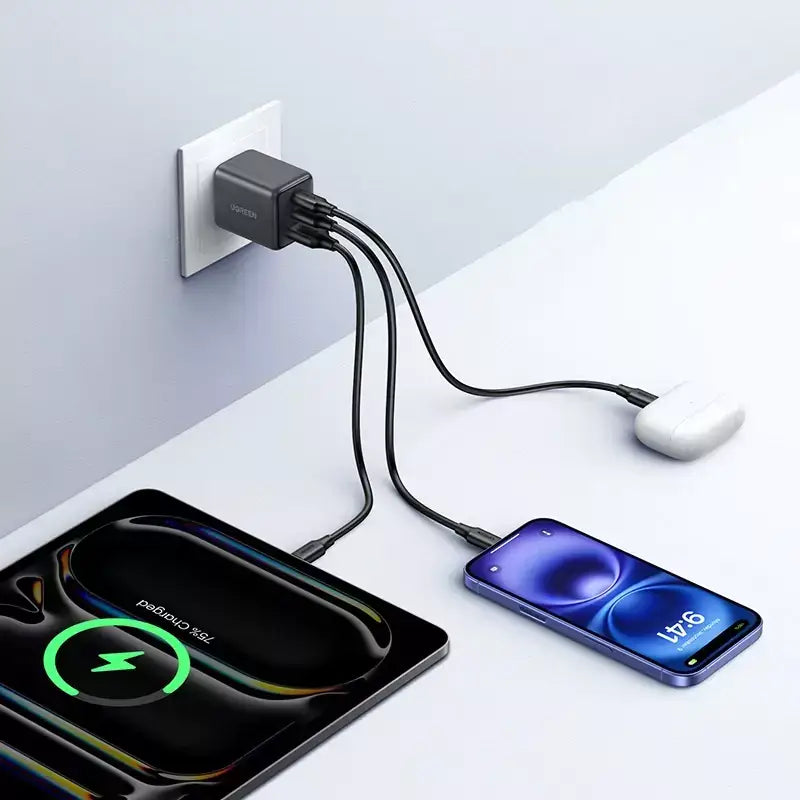 Buy Ugreen 55476 X515 30W GaN Fast Charger with 3 Ports PD 3.0 Dual USB-C + USB-A from Vmart in Pakistan