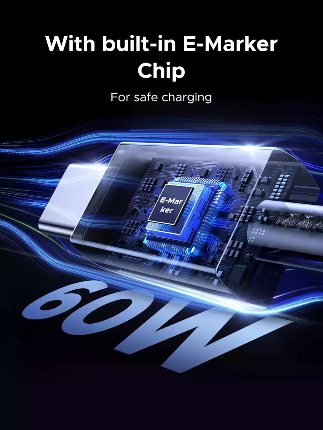 Buy Ugreen 55775 60W USB C to USB C PD Fast Charging Cable 2m from Vmart in Pakistan