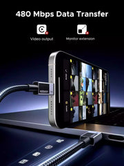 Buy Ugreen 55775 60W USB C to USB C PD Fast Charging Cable 2m from Vmart in Pakistan