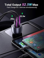 Buy Ugreen 60980 52.5W USB C Car Charger from Vmart in Pakistan