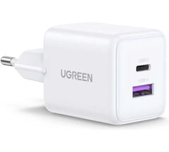 Buy Ugreen 65015 30W 2-Port GaN Fast Charger White EU from Vmart in Pakistan