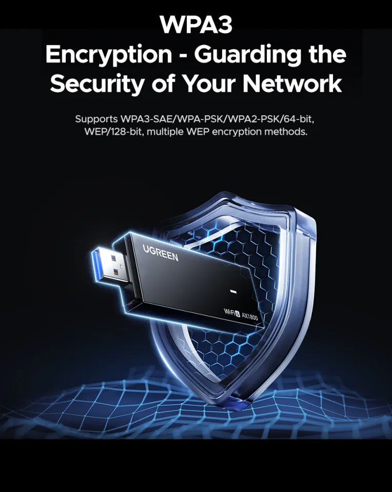 Buy Ugreen 65225 AX1800 USB 3.0 Wi-Fi 6 Wireless Network Adapter Vmart in Pakistan