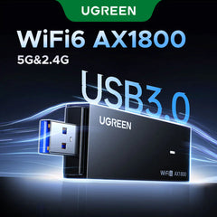 Buy Ugreen 65225 AX1800 USB 3.0 Wi-Fi 6 Wireless Network Adapter Vmart in Pakistan