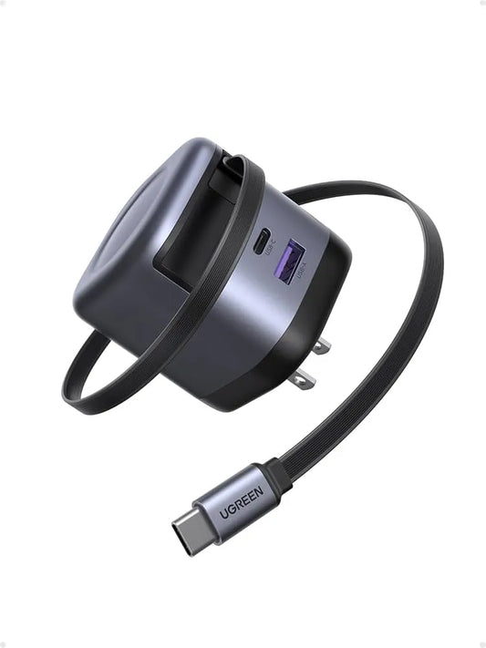Buy Ugreen 65239 65W Retractable Type C Charger Titanium Gray Vmart in Pakistan