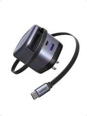 Buy Ugreen 65239 65W Retractable Type C Charger Titanium Gray Vmart in Pakistan