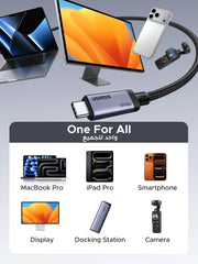 Buy Ugreen 65383 USB-C Gen4 240W Cable 1m (80Gbps, USB 4.0, 16K/8K 60Hz) from Vmart in Pakistan