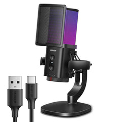Buy Ugreen 65629 Noise-Cancelling RGB 7-Light USB Desktop Microphone from Vmart in Pakistan