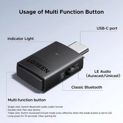 Buy Ugreen 65708 USB-C Bluetooth Adapter for PS5 / PC with LE Audio aptX Adaptive from Vmart in Pakistan