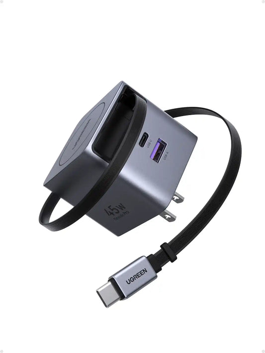 Buy Ugreen 65821 45W GaN Charger with Retractable Cable Vmart in Pakistan