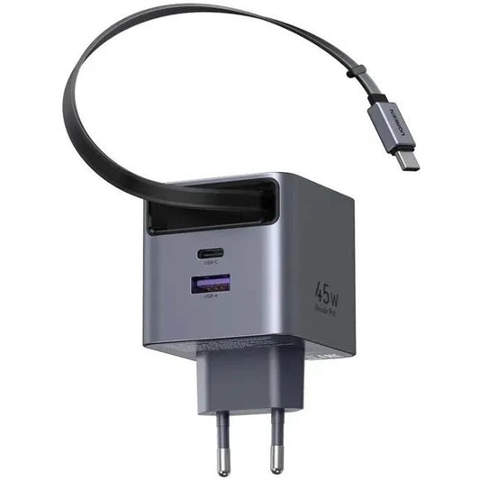 Buy Ugreen 65822 45W GaN Charger with Retractable Cable EU from Vmart in Pakistan