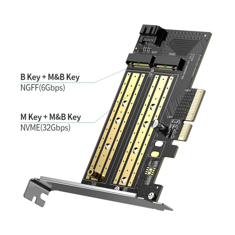 Buy Ugreen 70504 M.2 SATA+M.2 NVMe to PCI-E 3.0 X4 Expansion Card Vmart in Pakistan